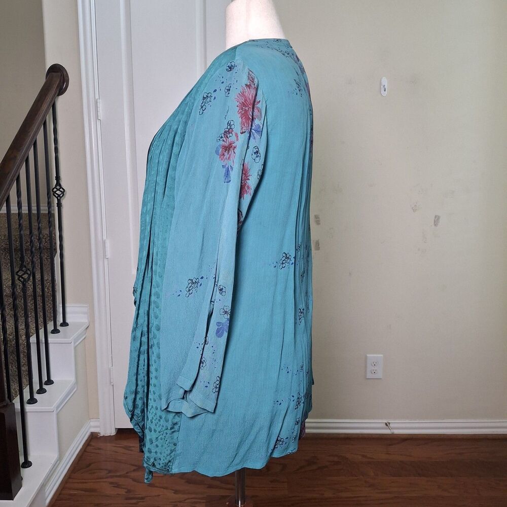 Tienda Ho Lagenlook Skirt Kimono Jacket 2PC Set Patchwork Ruffle Witchy Boho XL - Picture 14 of 16